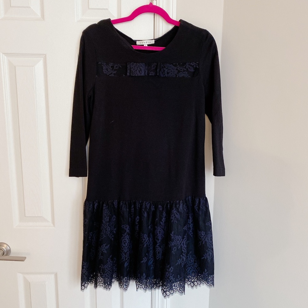 [Sandro] Black Laced Dress